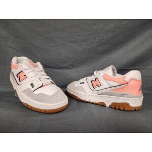 New Balance Girls 550 Athletic Sneakers GSB550SK White Pink Size 5.5 NEW IN BOX!